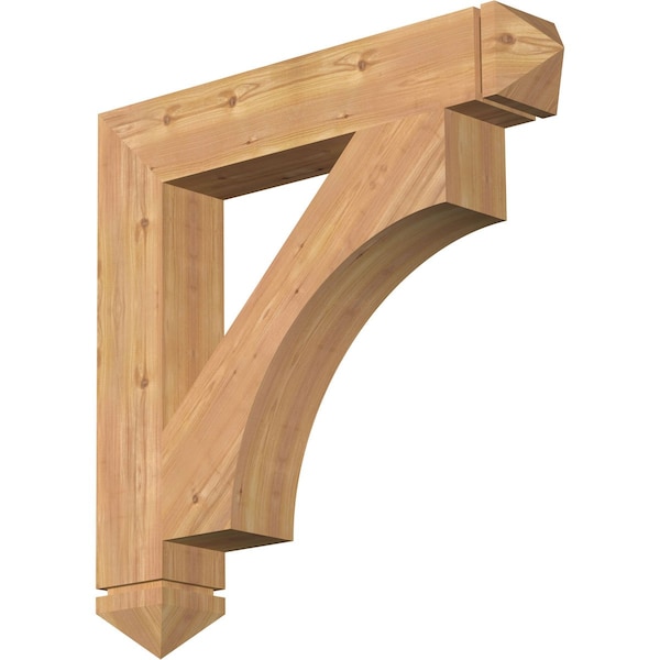 Ekena Millwork Westlake Arts & Crafts Smooth Bracket, Western Red Cedar, 5 1/2"W x 34"D x 34"H BKT06X34X34WTL03SWR - main